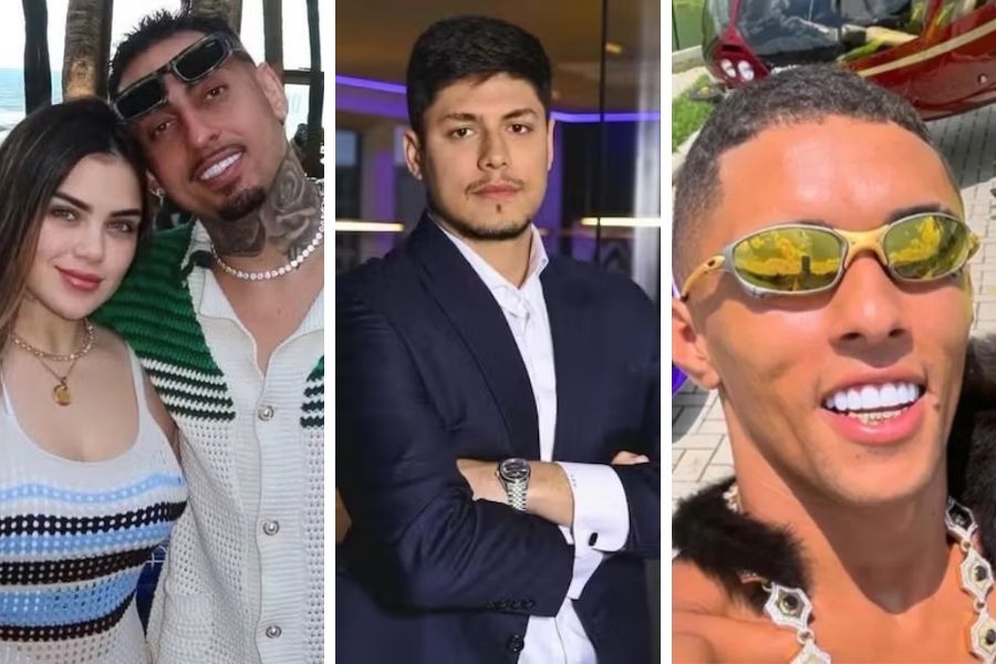 Ingrid Ohara e T10 (à esq.), Rodrigo Morgado (meio) e  Buzeira (à dir.)