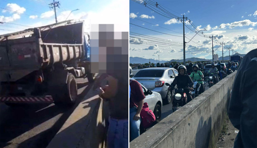 Ciclista morre atropelado por caminhão na Ponte dos Barreiros, em São Vicente