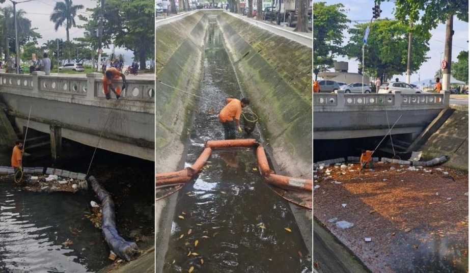 Santos amplia limpeza de barreiras na temporada de verão para combater enchentes