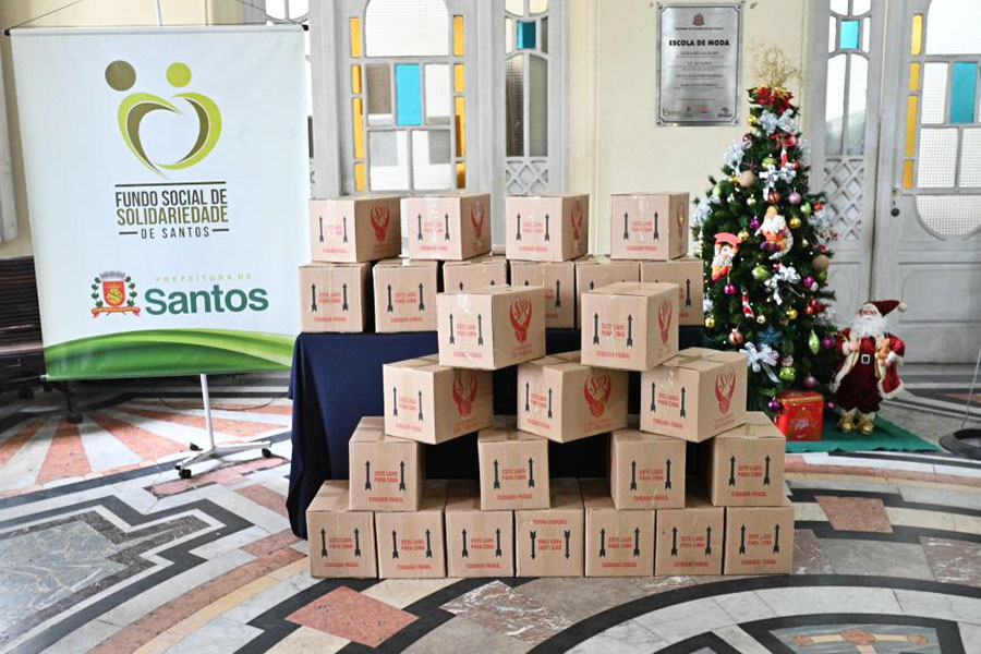 Fundo de Solidariedade de Santos recebe mais de 200 kg de alimentos e 100 cestas básicas em doações