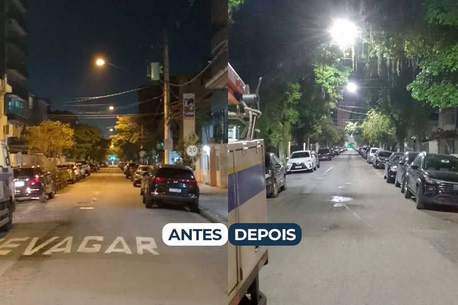 Mais 24 ruas de cinco bairros de Santos ganham iluminação em LED em novembro