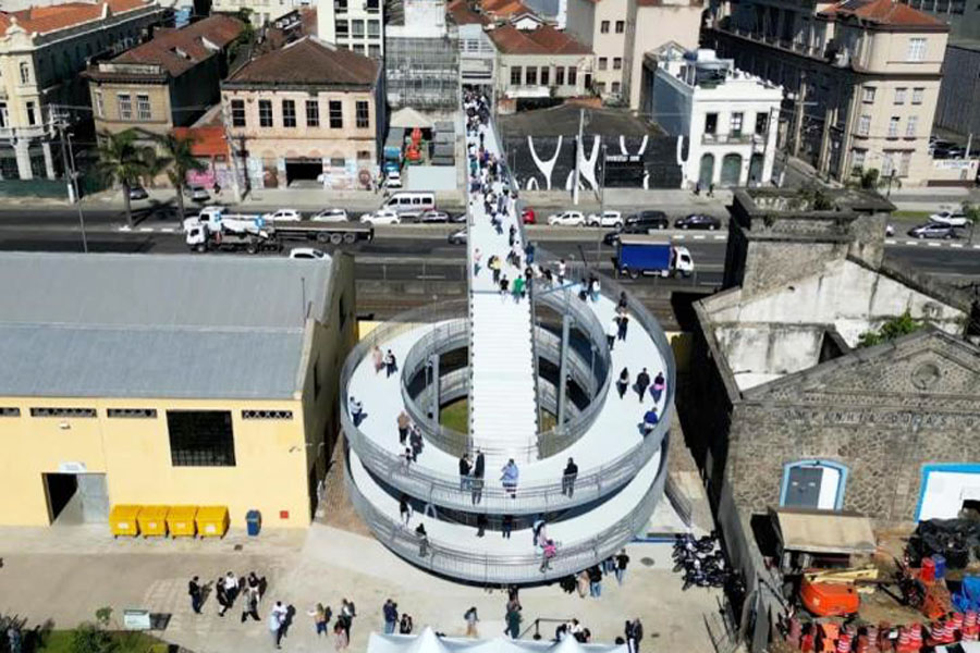 Passarela Porto-Cidade em Santos será interditada para obras no começo do ano