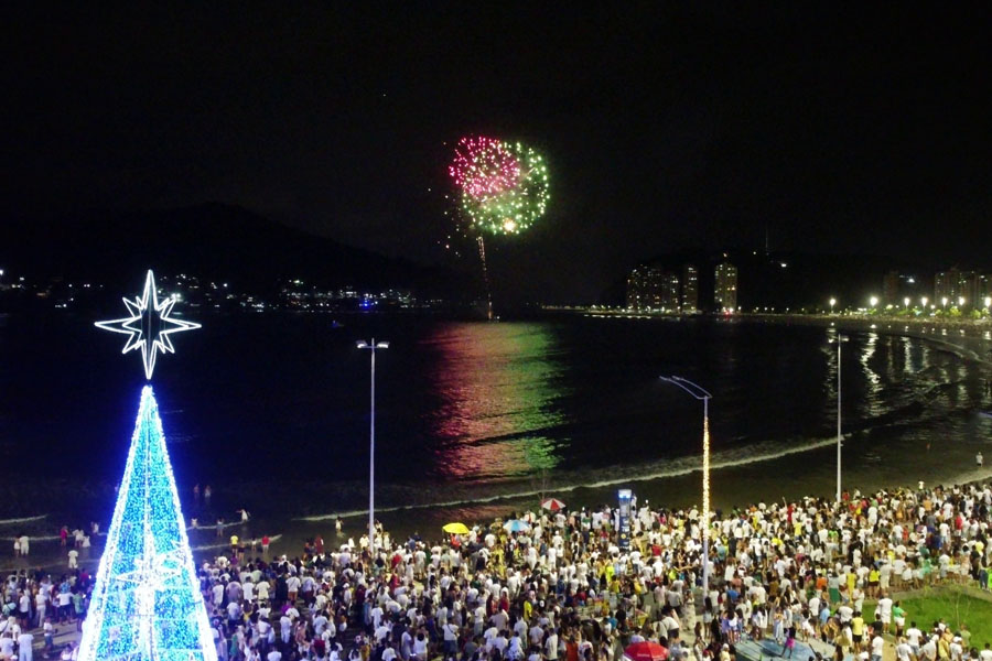 São Vicente terá queima de fogos silenciosa no Píer dos Apaixonados para chegada do Ano Novo