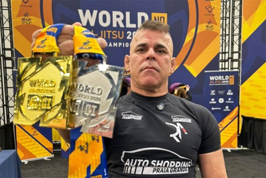 PM de Praia Grande, Romero Alves é tricampeão mundial de Jiu-Jítsu