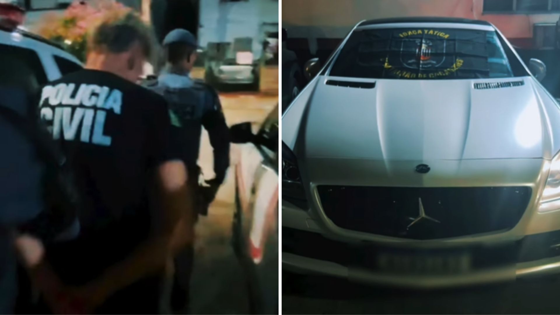 Falso perito criminal é detido com armas dentro de Mercedes-Benz após abordagem em Santos