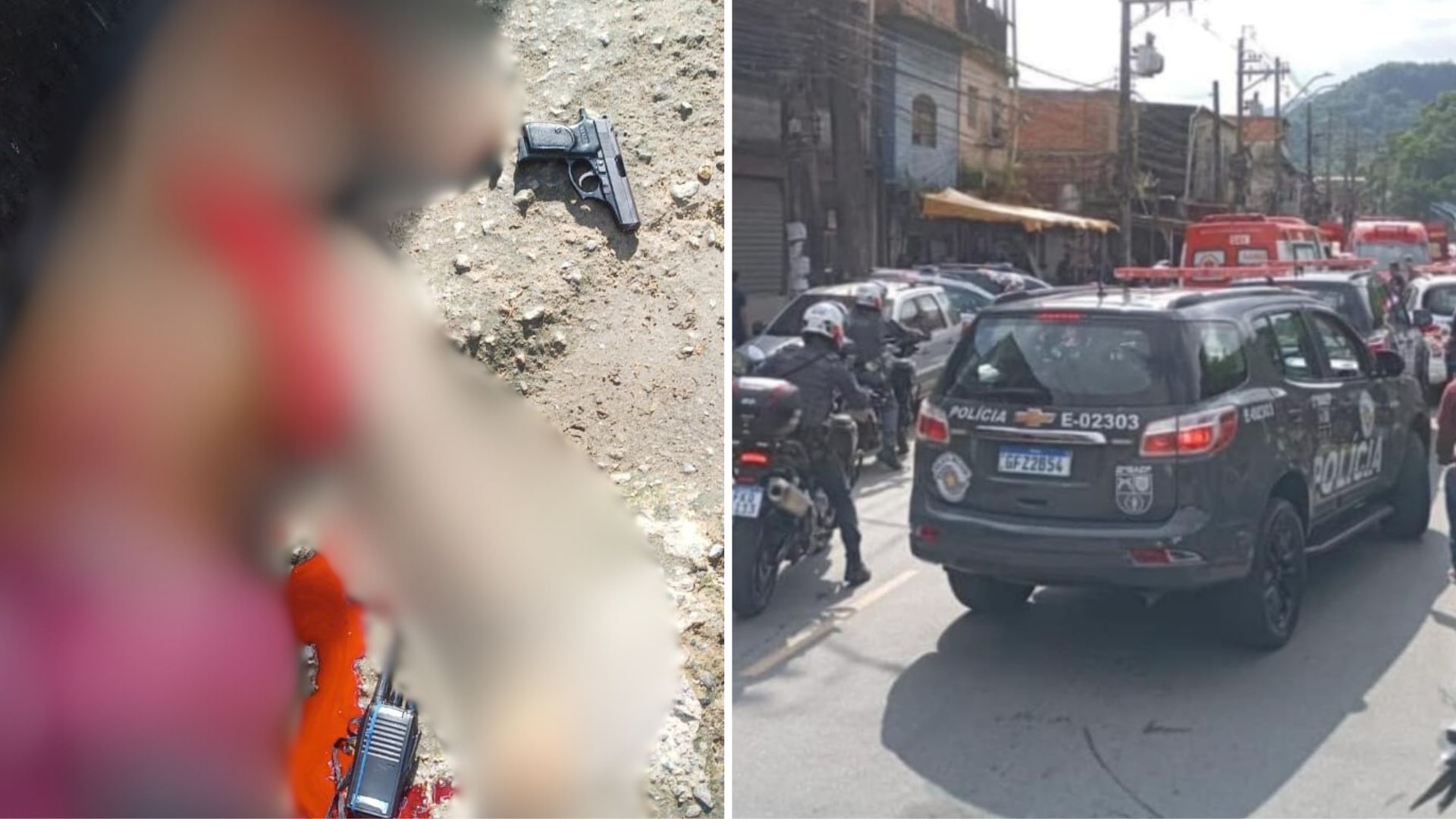 Tiroteio deixa três bandidos mortos e um policial militar baleado na Vila Esperança