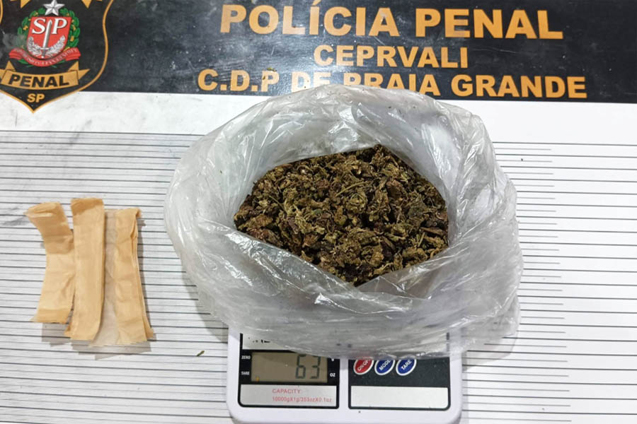 Mulher é flagrada com droga ao tentar visitar o companheiro preso no CDP de Praia Grande