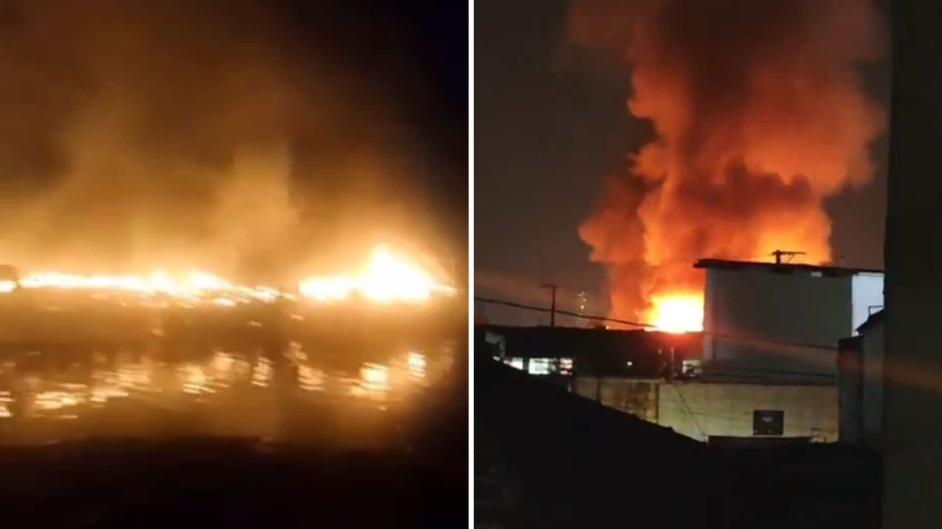 Incêndio atinge comunidade na Zona Noroeste de Santos; VÍDEO