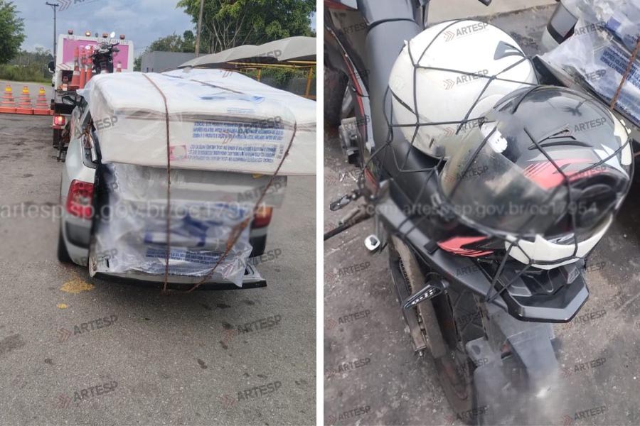 Motociclista morre após ser atingido por colchão na Imigrantes