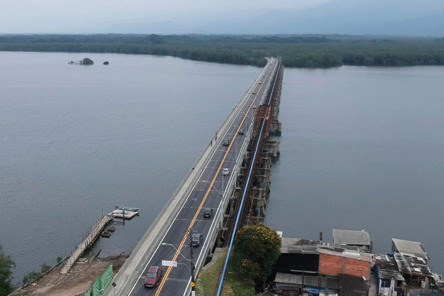 Obras do VLT na Área Continental de São Vicente avançam para nova etapa