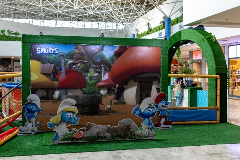 Shopping de PG abre temporada de diversão para crianças com o parque temático dos Smurfs
