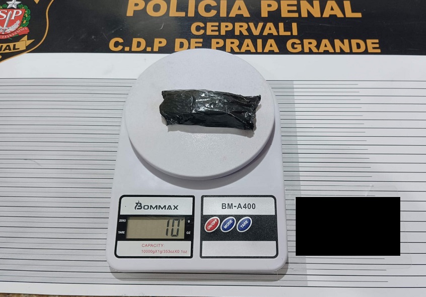 Policiais penais de Praia Grande interceptam drogas escondidas na calcinha de mãe de preso