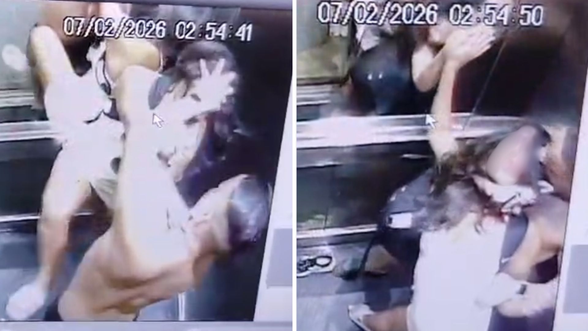 Homem quebra medida protetiva e tenta sufocar mulher em elevador de prédio em São Vicente; VÍDEO