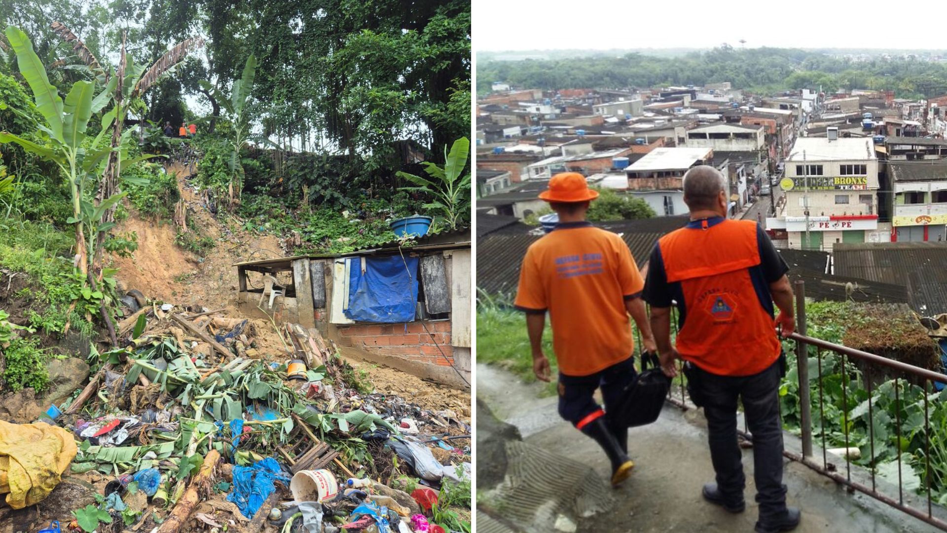 Divulgação/Defesa Civil e Prefeitura de Guarujá