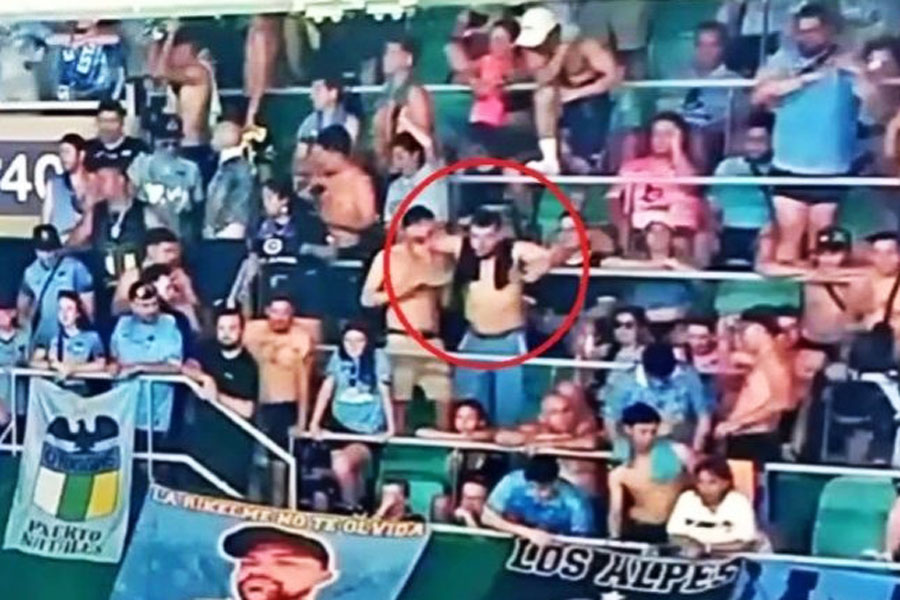 Juiz decreta preventiva de torcedor chileno por imitar macaco na Fonte Nova