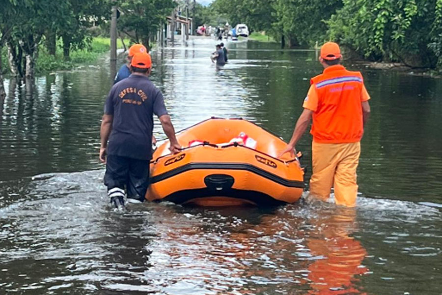 Cerca de 420 pessoas foram afetadas por chuvas históricas em Peruíbe
