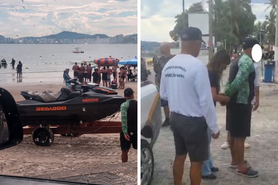 Condutor de jet ski com habilitação falsificada é preso em Guarujá