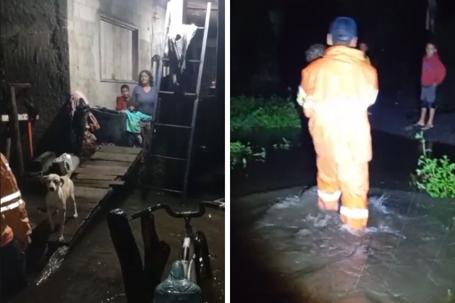 Após 48h de chuva, Peruíbe tem cem pessoas desabrigadas; VÍDEO