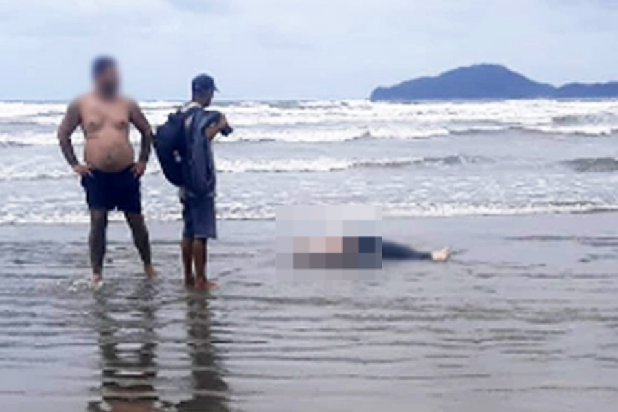 Idosa sofre parada cardiorrespiratória e morre na praia do canal 2, em Santos