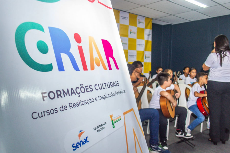 São Vicente abre 200 vagas em cursos culturais gratuitos do Criar