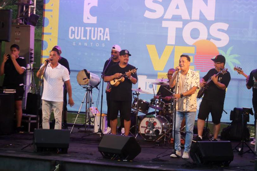 Tendas de Santos recebem músicos da região e outras atrações de lazer