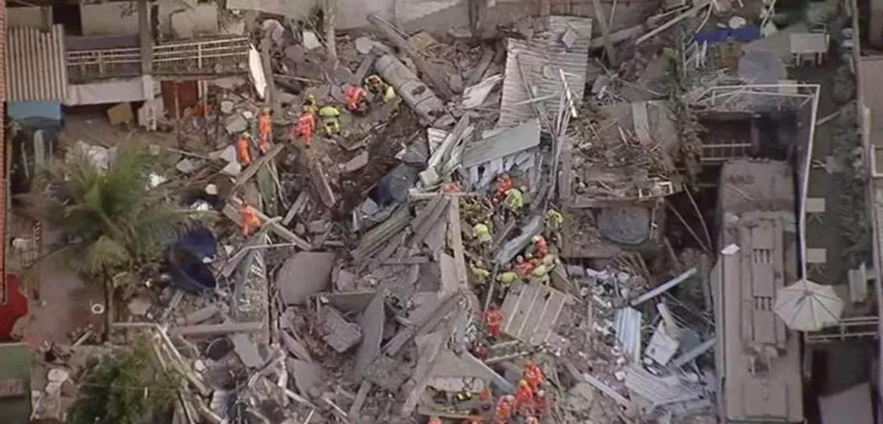 Desabamento de prédio onde funcionava asilo deixa ao menos 1 morto e 13 sob escombros em Belo Horizonte