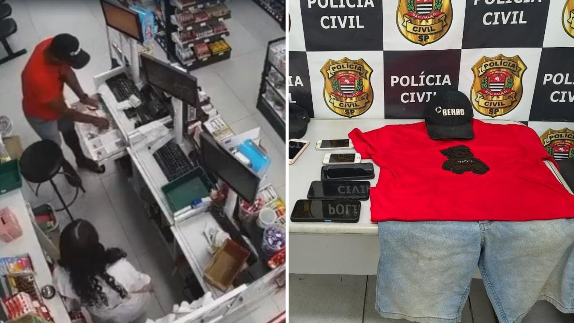 Homem é preso por roubos a farmácias em Peruíbe e diz que agia para comprar drogas