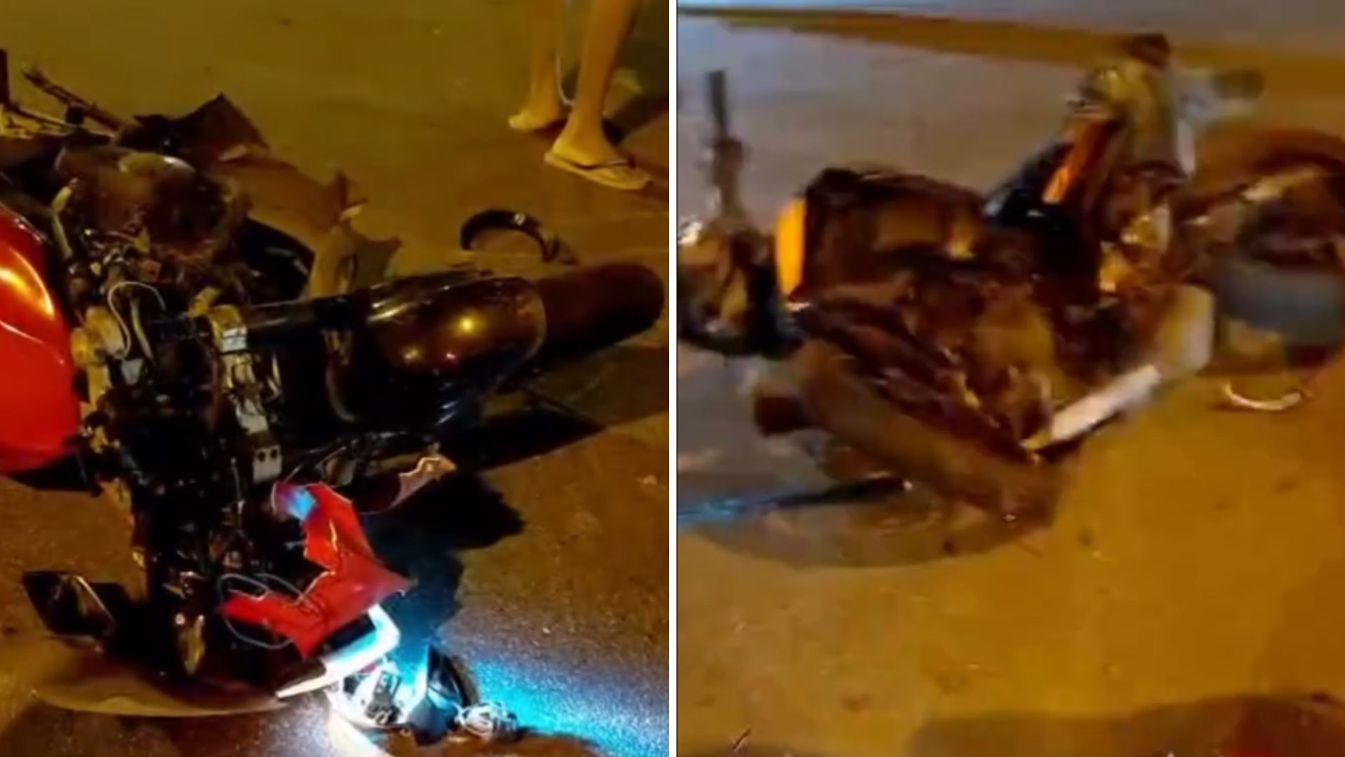 Motociclista morre após colisão entre motos em cruzamento de São Vicente