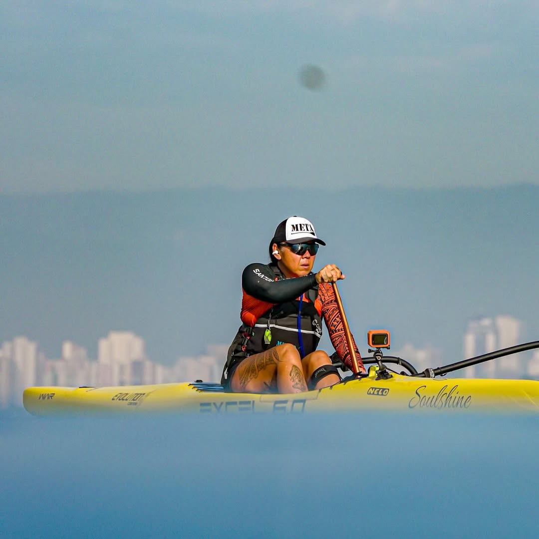 Canoísta Alexandra Pozte encara desafio de 25 horas de remada na Ilha de Santo Amaro
