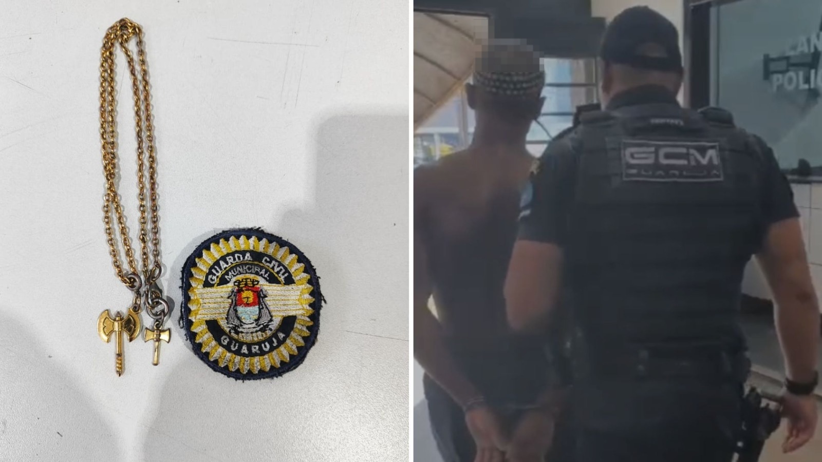 Adolescente é apreendido após tentativa de roubo e é identificado por “cabelo de abacaxi” em Guarujá