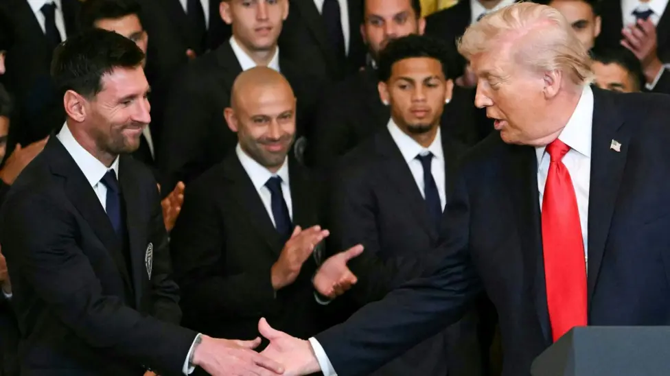 Messi visita Trump na Casa Branca junto com o elenco do Inter Miami