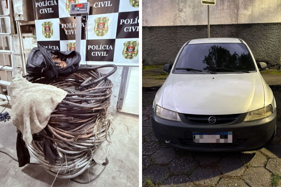 Dupla é presa após roubar 300 kg de fios de cobre de empresa siderúrgica em Cubatão