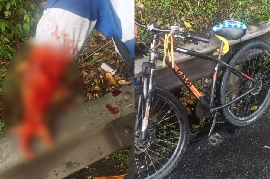 GCM salva ciclista atropelado com fratura exposta em rodovia de Cubatão