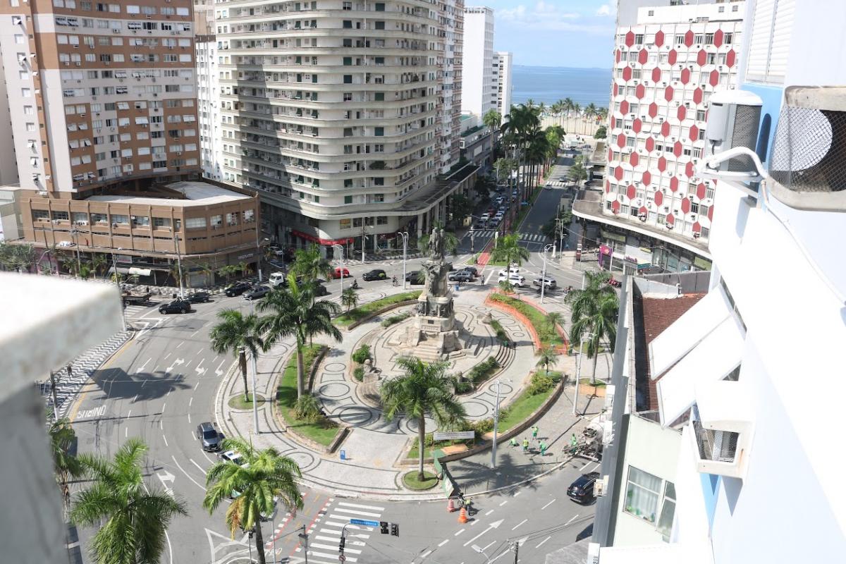 Praça da Independência, em Santos, terá fontes reativadas e recolocação de mosaicos