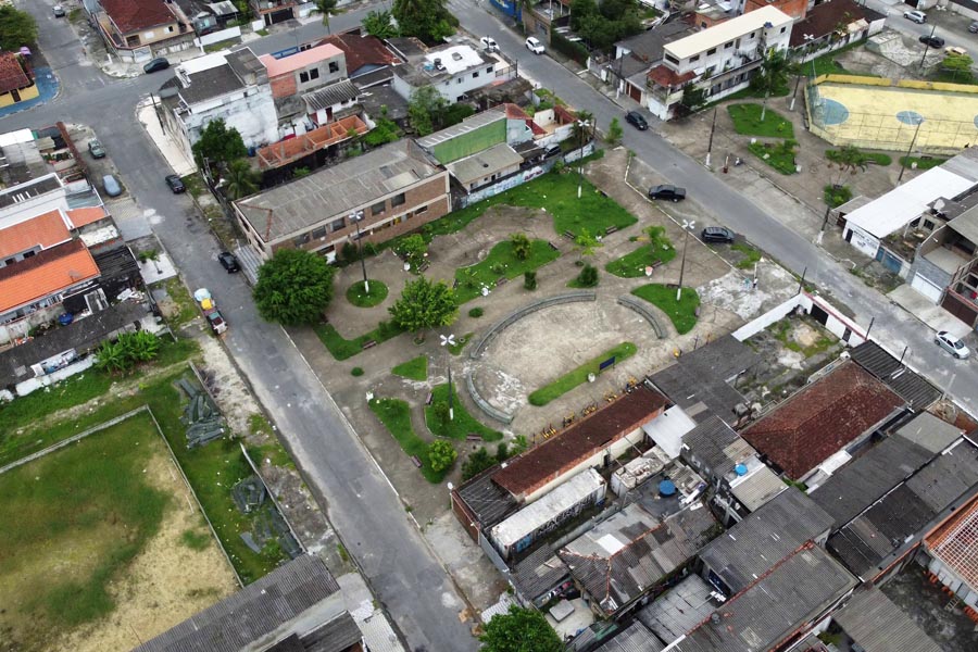 Praça em São Vicente ganhará pista de caminhada, nova quadra e espaço revitalizado para famílias