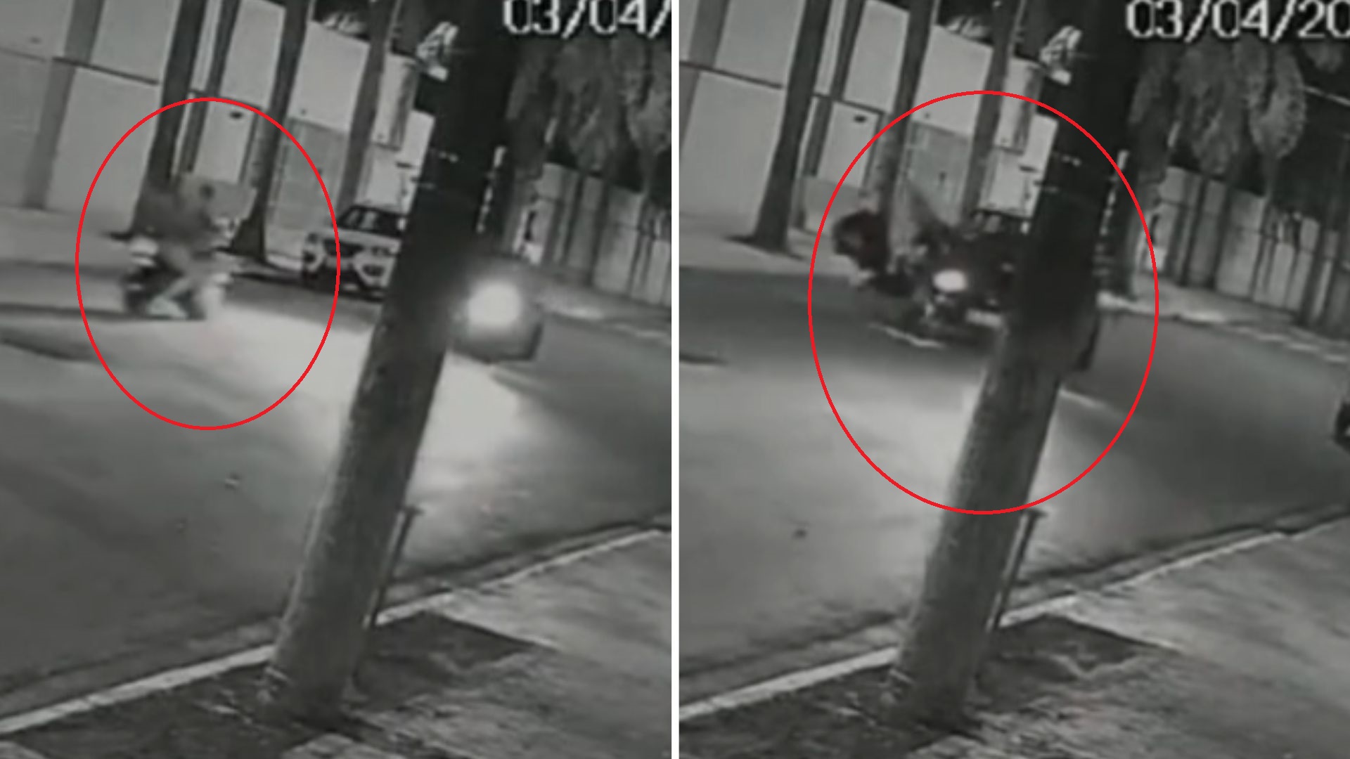 Adolescentes ficam feridos após moto elétrica na contramão bater de frente com carro em Praia Grande; VÍDEO