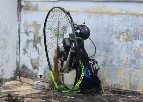 Homem fratura fêmur após pouso de paramotor em quintal de casa em Itanhaém