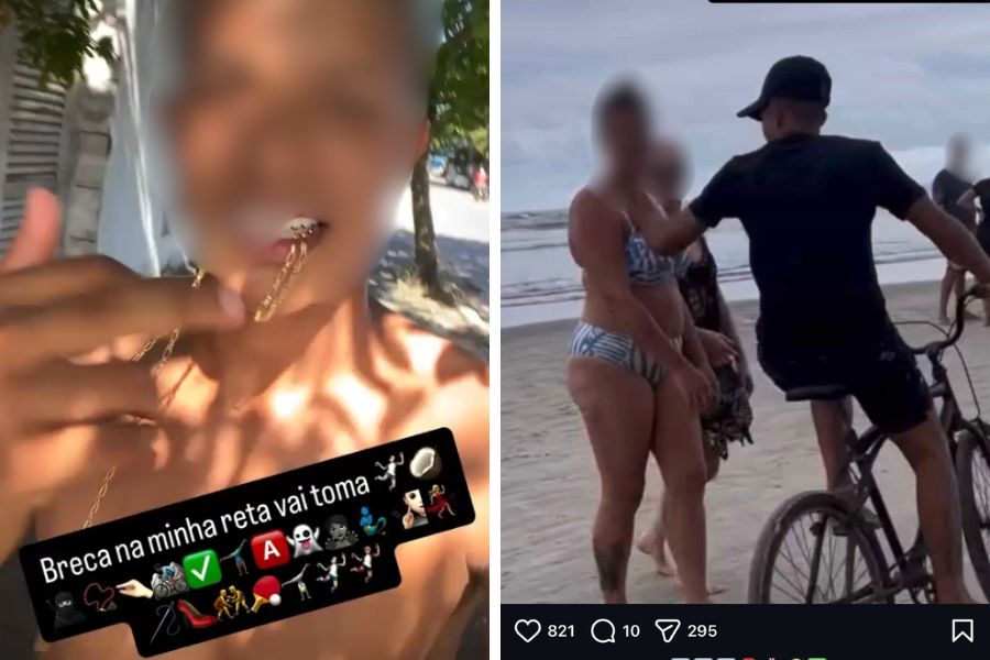 Menor de idade rouba banhistas em Praia Grande e ostenta itens nas redes sociais; VÍDEO