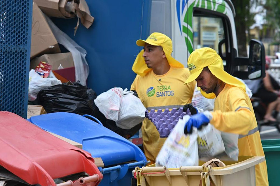 Santos dobra a coleta seletiva a partir de segunda-feira