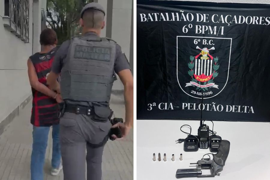 'Olheiro' do tráfico é preso com arma no Morro do São Bento, em Santos