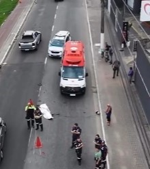 Pedestre morre atropelado por caminhão em Praia Grande