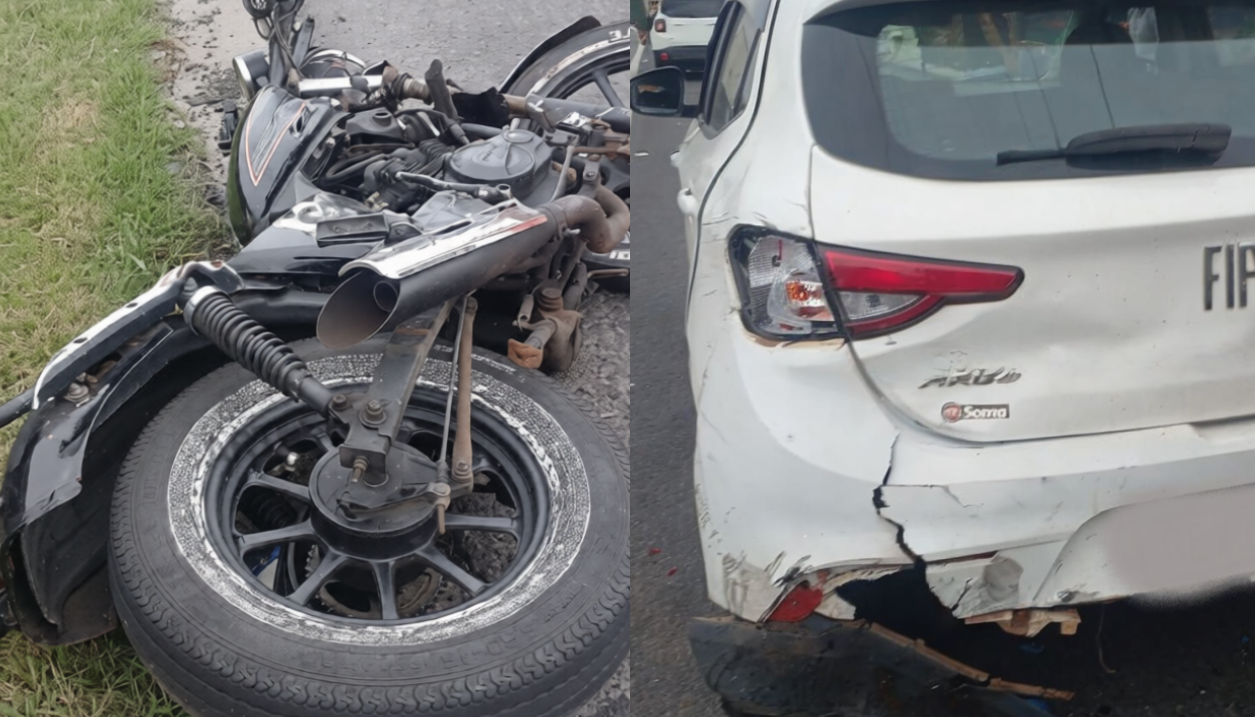 Motociclista morre após colidir com um carro na Padre Manoel da Nóbrega