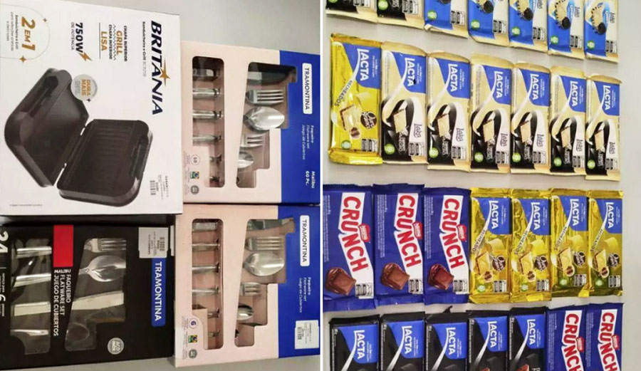 Mulher é presa após furtar chocolates, lingerie e até fritadeira elétrica de comércios em Santos