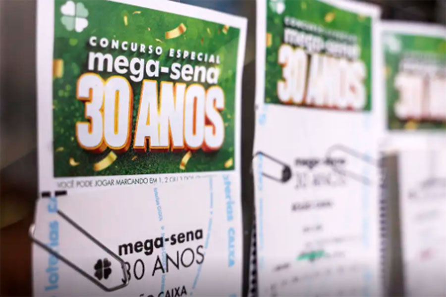 Mega-Sena especial de 30 anos: confira os números sorteados neste domingo