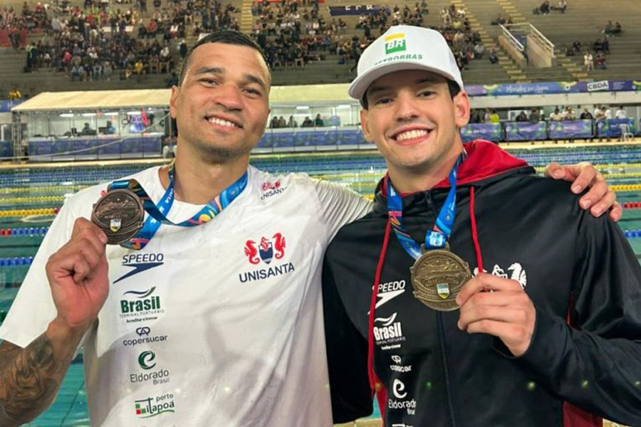 Natação Unisanta conquista quatro medalhas no terceiro dia do Troféu Maria Lenk; Guilherme Caribé faz índice do Pan-Pacifico