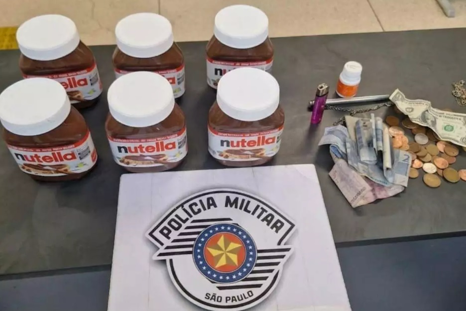 Homem é preso após invadir pizzaria em Santos e furtar seis potes de Nutella