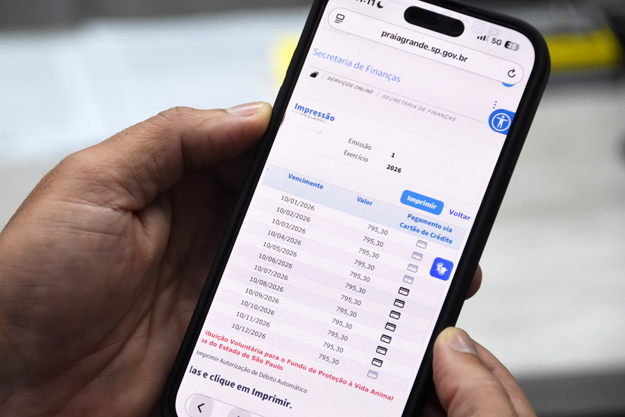 Praia Grande disponibiliza pagamento de tributos municipais via cartão de crédito