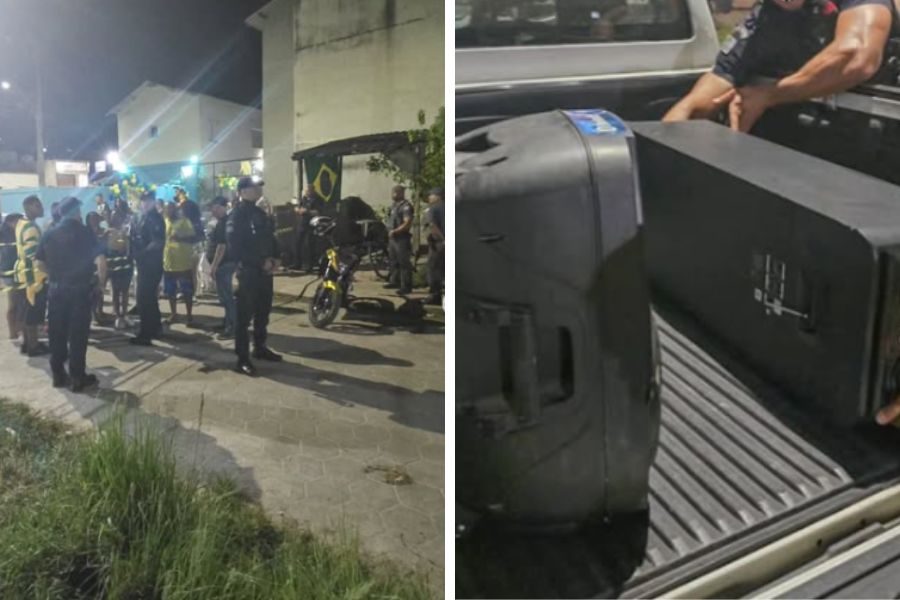 Operação contra som alto apreende equipamentos e mira “pancadões” em bairro de Guarujá