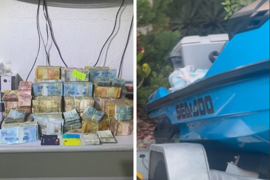 Polícia apreende R$ 500 mil, jet-ski e celulares em investigação por lavagem de dinheiro em São Vicente
