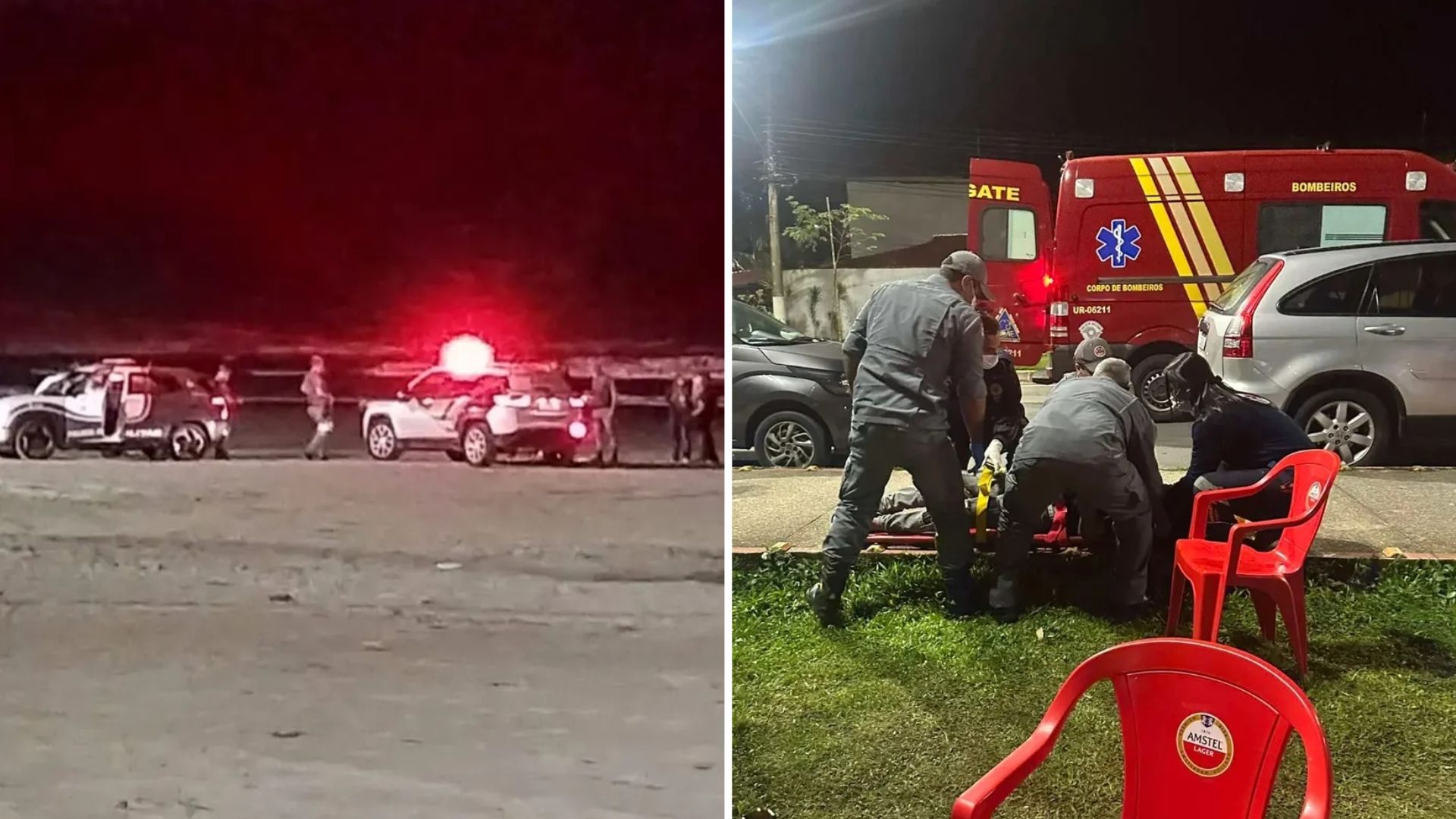 PM aposentado reage a assalto, mata ladrão a tiro e fere outro na praia